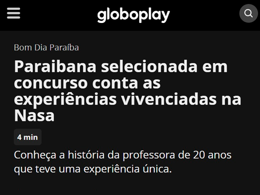 Entrevista da Globo sobre a Giulia